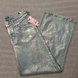 Wild Fable NWT High-Rise Baggy Metallic Jeans size 8